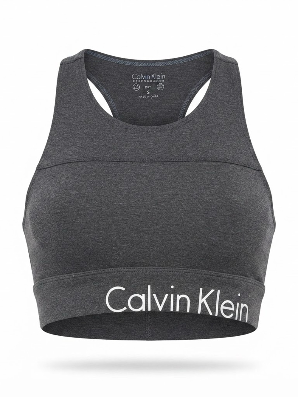 Calvin Klein Performance Dark Gray Sports floating back Bra